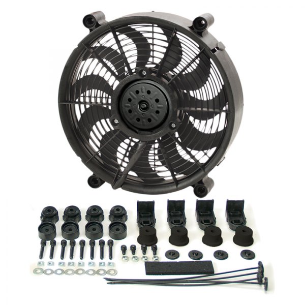 Derale Performance® - High Output Single Radiator Pusher/Puller Fan with Premium Mount Kit