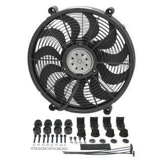 Derale Performance® - High Output Single Radiator Pusher/Puller Fan with Premium Mount Kit