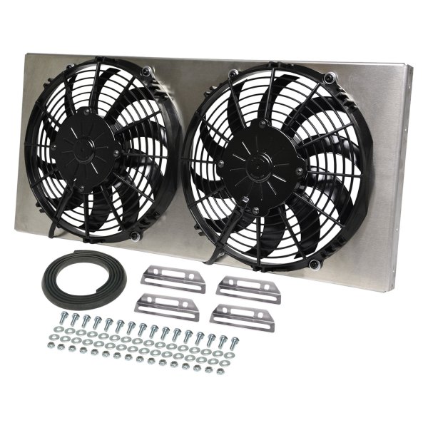Derale Performance® - High Output Dual Radiator Electric Fan with Molded Shroud