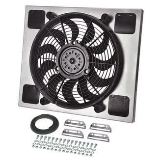Derale Performance® - Single Electric Radiator Fan with Aluminum Shroud Kit