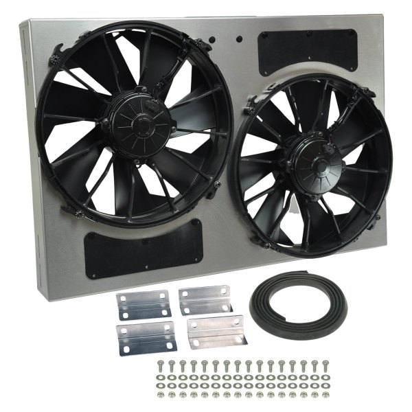 Derale Performance® - Dual Electric Radiator Fan with Aluminum Shroud Kit