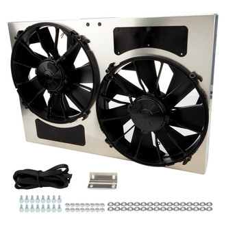 Derale Performance® - Dual Electric Radiator Fan with Aluminum Shroud Kit