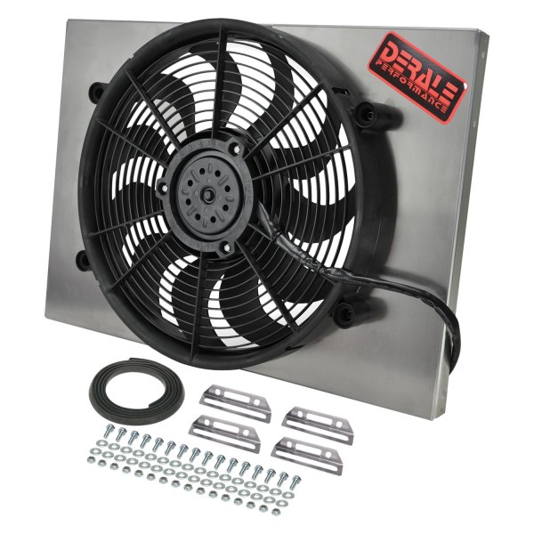 Derale Performance® - Single Electric Radiator Fan with Aluminum Shroud Kit