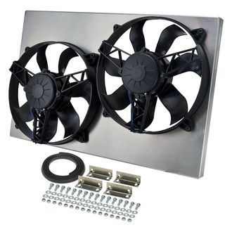 Derale Performance® - Dual Electric Radiator Fan with Aluminum Shroud Kit