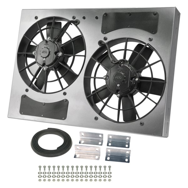 Derale Performance® - Dual Electric Radiator Fan with Aluminum Shroud Kit