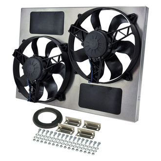 Derale Performance® - Dual Electric Radiator Fan with Aluminum Shroud Kit