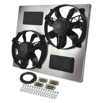 Derale Performance® - Dual Electric Radiator Fan with Aluminum Shroud Kit