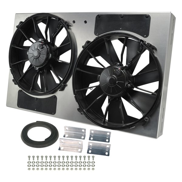 Derale Performance® - Dual Electric Radiator Fan with Aluminum Shroud Kit