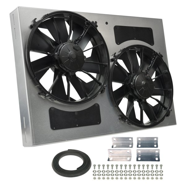 Derale Performance® - Dual Electric Radiator Fan with Aluminum Shroud Kit