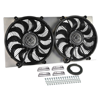 Derale Performance® - High Output Dual 17'' Radiator Fan/Shroud Kit
