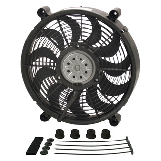 Derale Performance® - High Output Single Radiator Pusher/Puller Fan with Standard Mount Kit