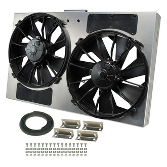 Derale Performance® - Dual Electric Radiator Fan with Aluminum Shroud