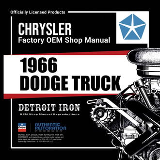 Detroit Iron® - 1966 Dodge Truck Shop Manual on CD