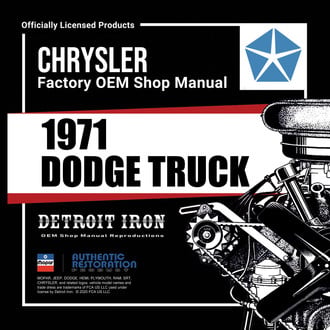 Detroit Iron® - 1971 Dodge Truck Shop Manual on CD