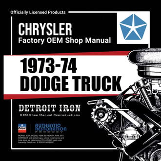 Detroit Iron® - 1973-1974 Dodge Truck Shop Manuals and Sales Brochures on CD