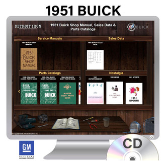 Detroit Iron® - 1951 Buick Shop Manual, Parts Books & Sales Data on CD