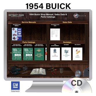 Detroit Iron® - 1954 Buick Shop Manual, Parts Books & Sales Data on CD