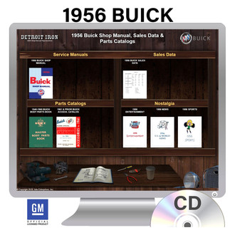 Detroit Iron® - 1956 Buick Shop Manual, Sales Data & Parts Books on CD