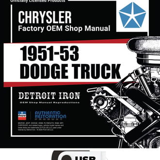Detroit Iron® - 1951-1953 Dodge Truck Shop Manuals on USB