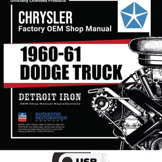 Detroit Iron® - 1960-1961 Dodge Truck Shop Manuals on USB