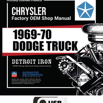 Detroit Iron® - 1969-1970 Dodge Truck Shop Manuals on USB