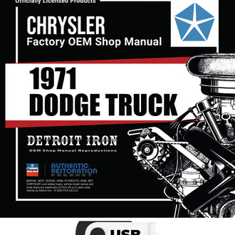 Detroit Iron® - 1971 Dodge Truck Shop Manual on USB
