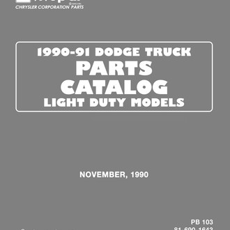 Detroit Iron® - 1990 - 1991 Dodge Light Duty Truck & Van Parts Catalog