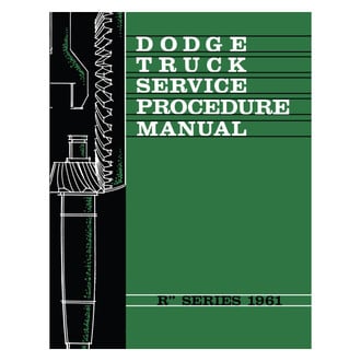 Detroit Iron® - 1961 Dodge Truck R Series Shop Manual Supplement to 1960 Dodge Truck Shop Manual