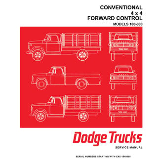 Detroit Iron® - 1966 Dodge Truck 100-800 Shop Manual