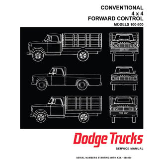 Detroit Iron® - 1967 Dodge Truck 100-800 Shop Manual