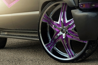 Elite Chrome Black Custom Inserts on Car