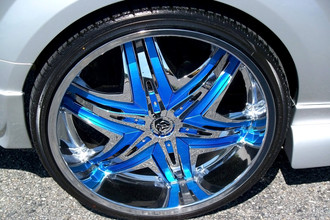 Elite Chrome Black Custom Inserts on Car