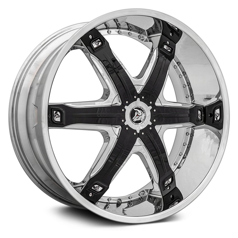DIABLO® FURY Wheels - Chrome with Black Inserts Rims - FUR
