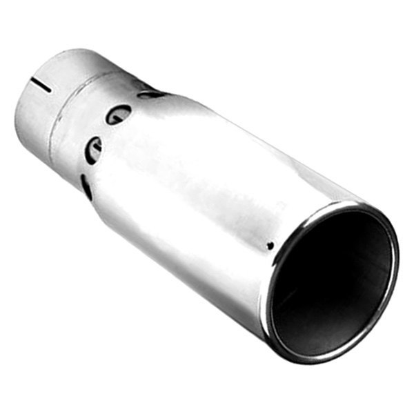 Diamond Eye® - 409 SS Round Vented Angle Cut Polished Exhaust Tip