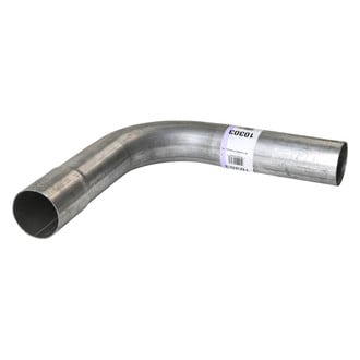 DieselTech® - Aluminized 90 Degree ID-OD Exhaust Elbow Pipe (2.5" Diameter, 12" Leg A Length, 12" Leg B Length, 5" CLR)