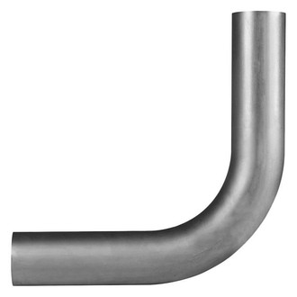 DieselTech® - Aluminized 90 Degree OD-OD Exhaust Elbow Pipe (3.5" Diameter, 8" Leg A Length, 8" Leg B Length, 4" CLR)