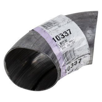 DieselTech® - Aluminized 90 Degree OD-OD Exhaust Elbow Pipe (3" Diameter, 3" Leg A Length, 3" Leg B Length, 3.5" CLR)