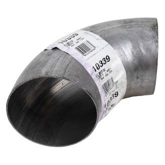 DieselTech® - Aluminized 90 Degree OD-OD Exhaust Elbow Pipe (4" Diameter, 4.5" Leg A Length, 4.5" Leg B Length, 4.5" CLR)