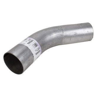 DieselTech® - Aluminized 45 Degree OD-OD Exhaust Elbow Pipe (3.5" Diameter, 8" Leg A Length, 8" Leg B Length, 7" CLR)