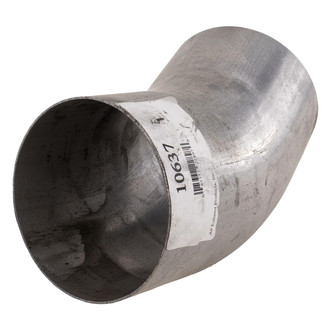 DieselTech® - Aluminized 30 Degree OD-OD Exhaust Elbow Pipe (5" Diameter, 4" Leg A Length, 4" Leg B Length, 6" CLR)