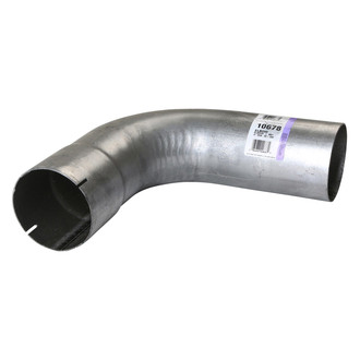 DieselTech® - Aluminized 90 Degree ID-OD Exhaust Elbow Pipe (4" Diameter, 10" Leg A Length, 10" Leg B Length, 4.5" CLR)