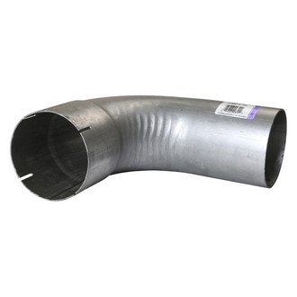 DieselTech® - Aluminized 90 Degree ID-OD Exhaust Elbow Pipe (4" Diameter, 8" Leg A Length, 8" Leg B Length, 4.5" CLR)