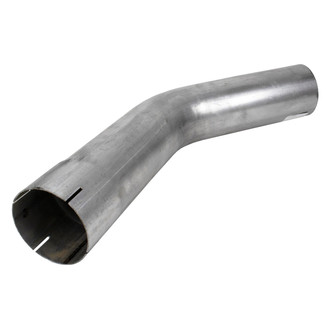 DieselTech® - Aluminized 45 Degree ID-OD Exhaust Elbow Pipe (4" Diameter, 12" Leg A Length, 12" Leg B Length, 6" CLR)