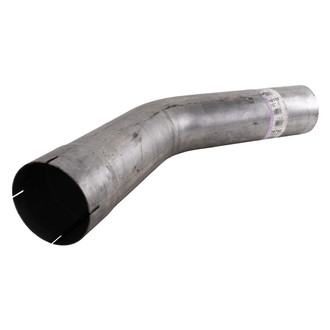 DieselTech® - Aluminized 45 Degree ID-OD Exhaust Elbow Pipe (5" Diameter, 15" Leg A Length, 15" Leg B Length, 8" CLR)
