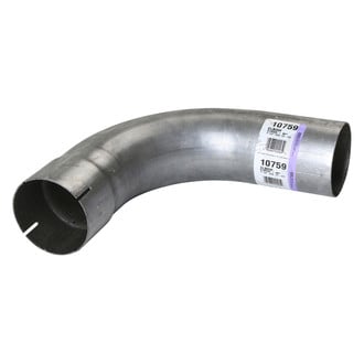 DieselTech® - Aluminized 90 Degree ID-OD Exhaust Elbow Pipe (3.5" Diameter, 0.75" Leg A Length, 0.75" Leg B Length, 5" CLR)