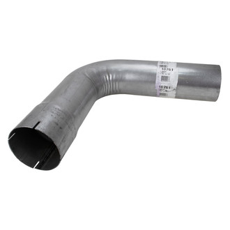 DieselTech® - Aluminized 90 Degree ID-OD Exhaust Elbow Pipe (4" Diameter, 12" Leg A Length, 12" Leg B Length, 6" CLR)