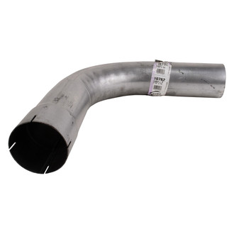 DieselTech® - Aluminized 90 Degree ID-OD Exhaust Elbow Pipe (4" Diameter, 16" Leg A Length, 16" Leg B Length, 8" CLR)