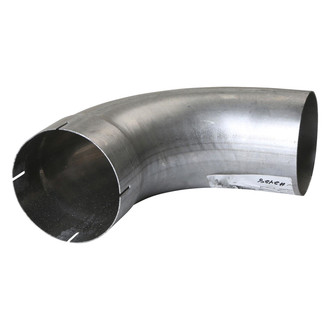 DieselTech® - Aluminized 90 Degree ID-OD Exhaust Elbow Pipe (5" Diameter, 8.5" Leg A Length, 8.5" Leg B Length, 6" CLR)