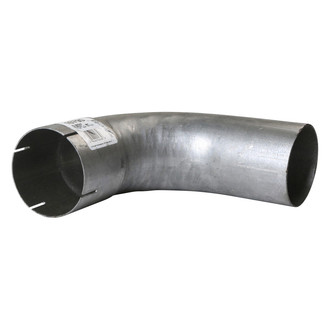 DieselTech® - Aluminized 90 Degree ID-OD Exhaust Elbow Pipe (3.5" Diameter, 6.25" Leg A Length, 6.25" Leg B Length, 3.5" CLR)