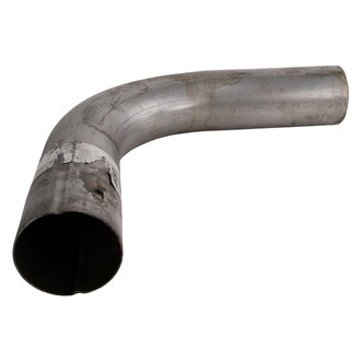 DieselTech® - Aluminized 90 Degree OD-OD Exhaust Elbow Pipe (4" Diameter, 16" Leg A Length, 16" Leg B Length, 8" CLR)